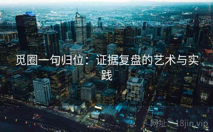 觅圈一句归位：证据复盘的艺术与实践