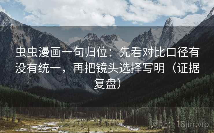 虫虫漫画一句归位：先看对比口径有没有统一，再把镜头选择写明（证据复盘）